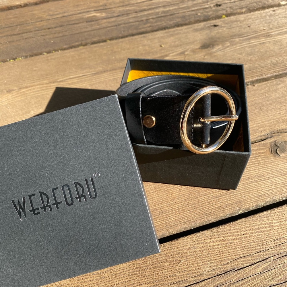 Brand New Gold and Black Belt